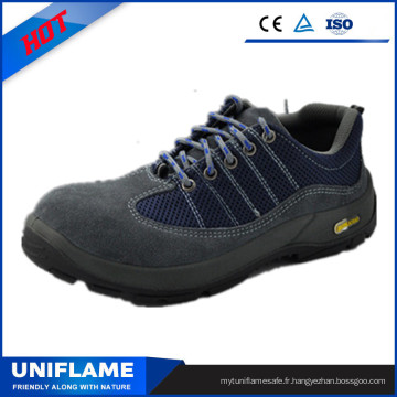 Chaussures de sécurité Protétives en cuir suédé bleu Ufa103